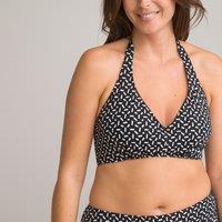 Halterneck Bikini Top in Graphic Print