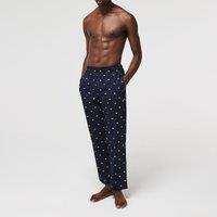 Cotton Pyjama Bottoms in All-Over Logo Print