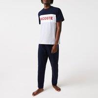 Logo Print Cotton Pyjamas wih Short Sleeves