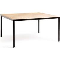 Nairobi Oak & Steel Square Table (Seats 8)