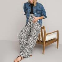 Wide Leg Maternity Trousers with High Waist, Length 29.5"