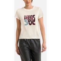 Cotton Mix T-Shirt with Crew Neck and Short Sleeves