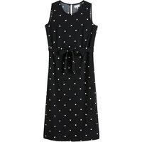 Recycled Sleeveless Midi Dress in Polka Dot Print