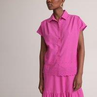 Cotton Broderie Anglaise Blouse with Short Sleeves