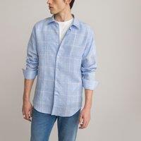 Linen Slim Fit Shirt with Long Sleeves