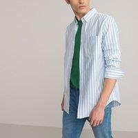 Striped Oxford Cotton Shirt with French Collar