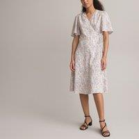Floral Print Wrapover Dress
