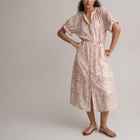 Floral Print Midaxi Dress with Puff Sleeves