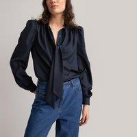 Pussy Bow Blouse with Long Sleeves