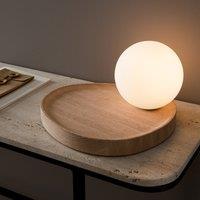 Hannasta Oak & Opaline Globe Table Lamp