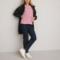 Breton Striped Maternity T-Shirt in Cotton with Long Sleeves