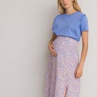 Cotton Maternity T-Shirt with Crew Neck