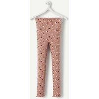Floral Ribbed Cotton Leggings