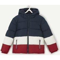 Colour Block Padded Jacket with Hood