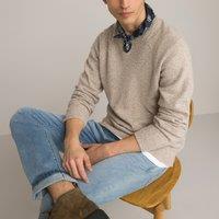 Lambswool Mix Jumper with Crew Neck, Made in Europe