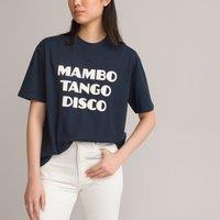 Printed Cotton T-Shirt with Crew Neck