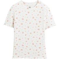 Floral Crew Neck T-Shirt with Short Sleeves