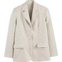 Linen/Cotton Straight Blazer