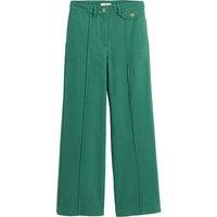 Cotton Wide Leg Trousers, Length 31"