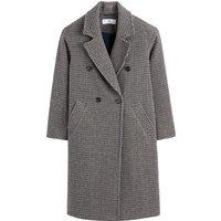 Wool Mix Coat in Houndstooth Check
