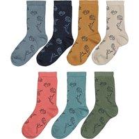Pack of 7 Pairs of Dinosaur Socks in Cotton Mix