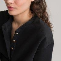 Cotton Mix Sweatshirt with Grandad Collar