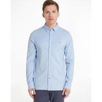 Cotton Logo Embroidery Shirt with Long Sleeves