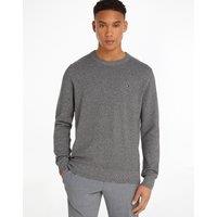 Cotton Structured Jumper with Crew Neck
