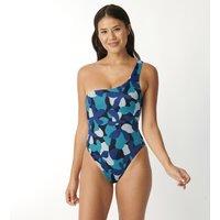 Flower Horn Asymmetric Swimsuit in Recycled Fabric