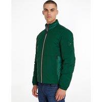 Dual Fabric Jacket with Contrasting Zip