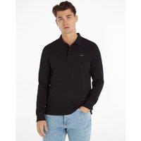 Cotton Chest Logo Polo Shirt with Long Sleeves