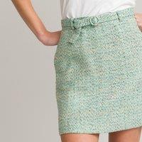 Tweed Belted Mini Skirt