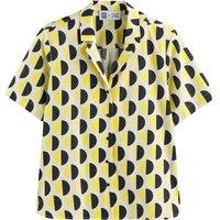 Printed Cotton Poplin Shirt with Short Sleeves