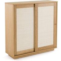Palano Low Oak and Canework Bookcase Module