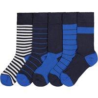 Pack of 5 Pairs of Assorted Socks in Cotton Mix