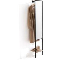 Horta Metal Wall Coat Rack with Mirror