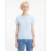 Cotton Crew Neck T-Shirt with Logo Print and Short Sleeves