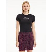 Centre Logo T-Shirt in Cotton Mix with Short Sleeves