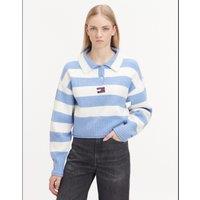 Striped Polo Jumper with Logo on the Front