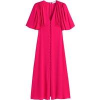 Recycled Full Midaxi Dress with Short Puff Sleeves