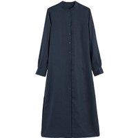 Linen Midaxi Dress with Long Sleeves