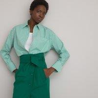Striped Organic Cotton Blouse with Long Sleeves