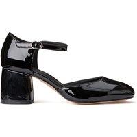 Patent Ballet Pumps with Block Heel