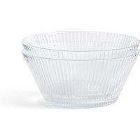 Set of 2 Lari Textured Glass Bowls