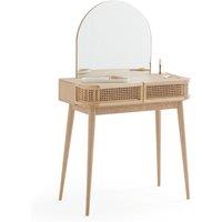 Laora 2-Drawer Ash and Canework Dressing Table