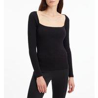 Fine Cotton Mix Jumper with Square Neck