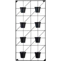 Set of 8 120cm Black Wall Planters