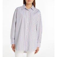 Striped Cotton Oversized Shirt with Long Sleeves