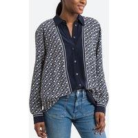 Monogram Print Shirt with Long Sleeves