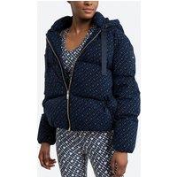 Short Padded Puffer Jacket in Monogram Print